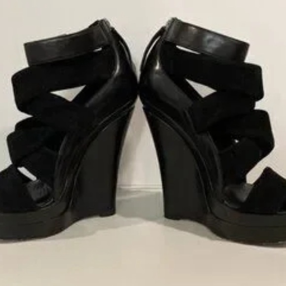 Rachel Zoe suede wedge sandals - Picture 1 of 8